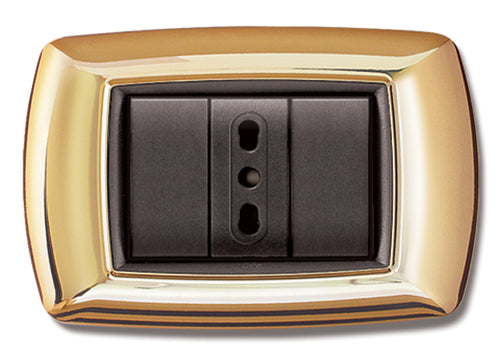 Placca Life Living Plast Oro 3P- Elettrocanali- 10,0 Pz