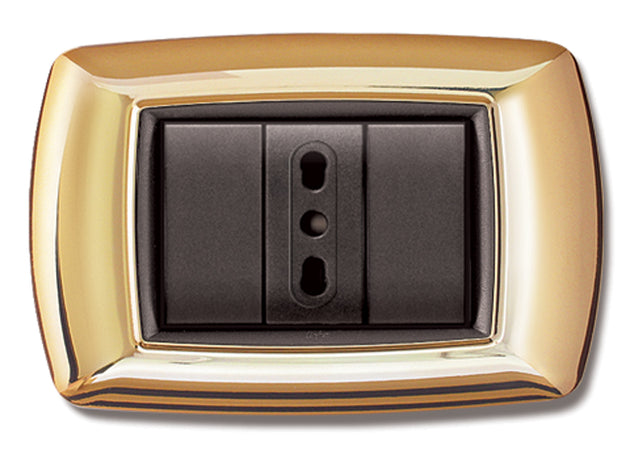 Placca Life Living Plast Oro 3P- Elettrocanali- 10,0 Pz