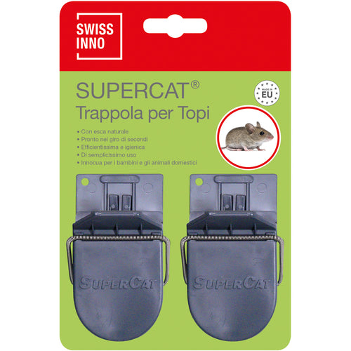 Trappola P/Topi Con Esca Supercat 2 Pz- Swissinno Solutions Ag- 8,0 Blister