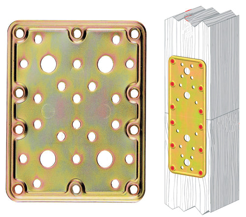 Piastra 776 Diritta Acciaio Tropic 100X200 Mm- Aldeghi Luigi Spa- 20,0 Pz