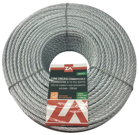 Cavetto Arganello 49F C/Anima Acc D 1,8 Rot 100 M- Funi 90- 100,0 Metri