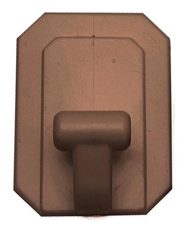 Gancio Adesivo Gigante Plastica 60X80 Mm Marr- Diesse- 25,0 Pz