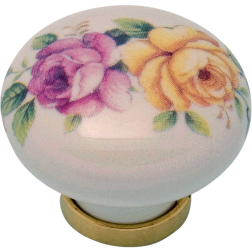 Bl Pomolo Porcellana Tondo C/Base F/21 2 Pz- 5,0 Blister