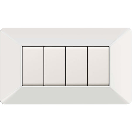 Placca Easy Matix Bianco 4P- 1,0 Pz