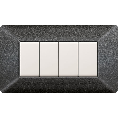 Placca Easy Matix Grigio Notte 4P- 1,0 Pz