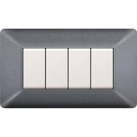 Placca Easy Matix Grigio Chiaro 4P- 1,0 Pz