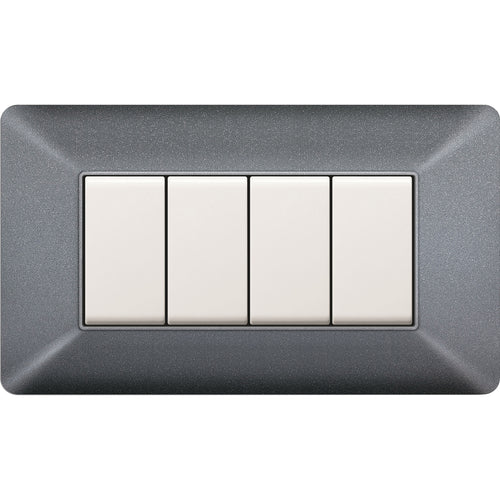 Placca Easy Matix Grigio Chiaro 4P- 1,0 Pz