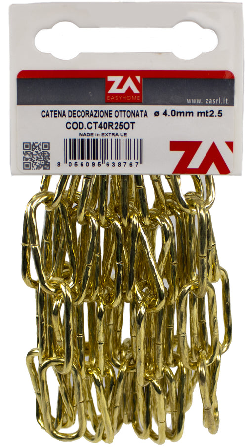 Catena Maglia Lunga Ritorta 4,0 Mm 2,5 M Otton- 1,0 Pz