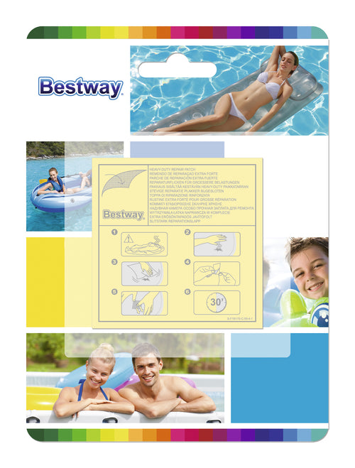 Kit 10 Toppe Riparazione Piscina Heavy-Duty- Bestway- 1,0 Pz