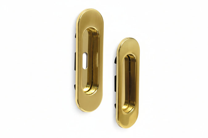 Maniglia Ovale Porta Scorr C/Foro E Senza Cro Sat- 1,0 Pz