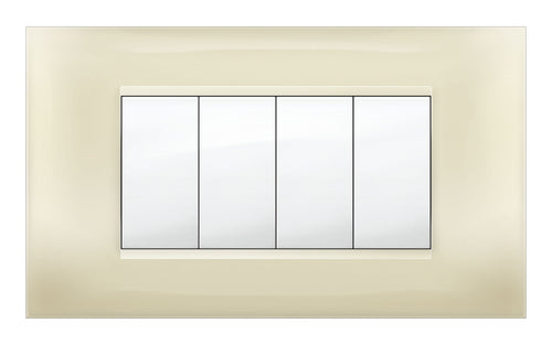 Placca Mivida Plana Avorio 4P- 1,0 Pz