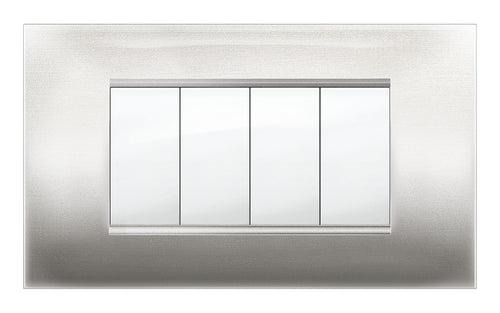 Placca Mivida Plana Acciaio Satinato 4P- 1,0 Pz