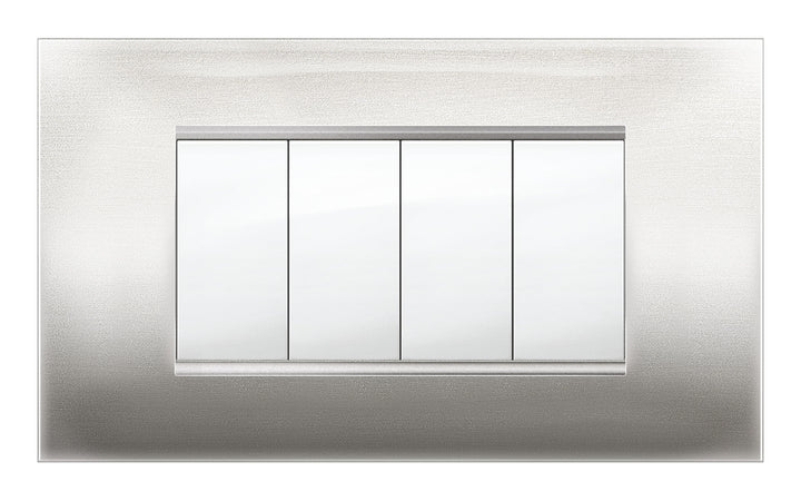 Placca Mivida Plana Acciaio Satinato 4P- 1,0 Pz