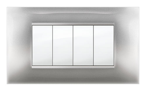 Placca Mivida Plana Alluminio Chiaro 4P- 1,0 Pz