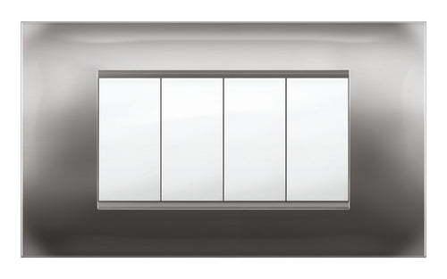 Placca Mivida Plana Alluminio Notte 4P- 1,0 Pz