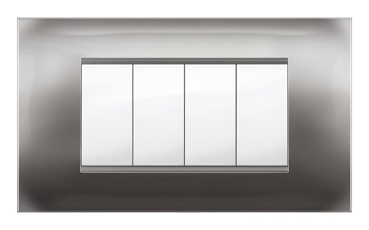 Placca Mivida Plana Alluminio Notte 4P- 1,0 Pz