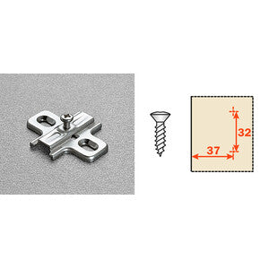 Salice Basetta Fissa Per Cerniere B2V3H09 H 0- 50,0 Pz