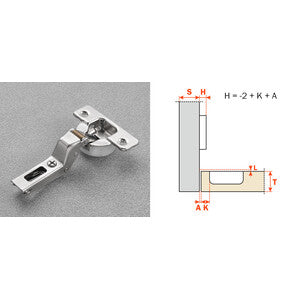 Salice Cerniera Ammortizzata C7A6Pe9 Collo 18- 25,0 Pz