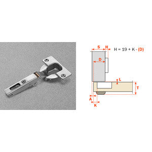 Salice Cerniera Automatica Cna7A99 Collo 0- 50,0 Pz
