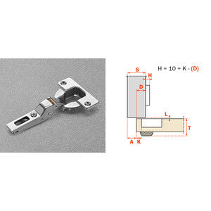 Salice Cerniera Automatica Cna7G99 Collo 9- 25,0 Pz