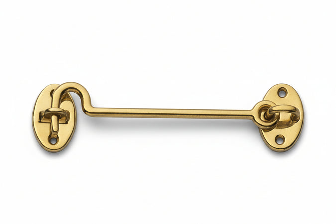 Bl Gancio Fermafinestra Ottone Lucido 120 Mm- 6,0 Blister