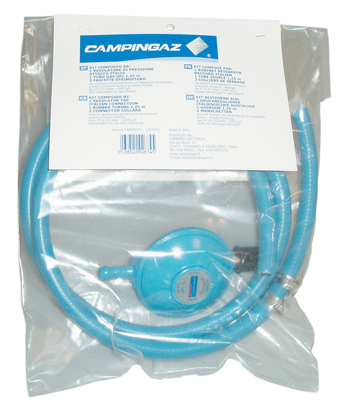 Kit Regolatore C/Tubo E Fascette Per Barbecue Gas- Campin Gaz Italia- 1,0 Confezione