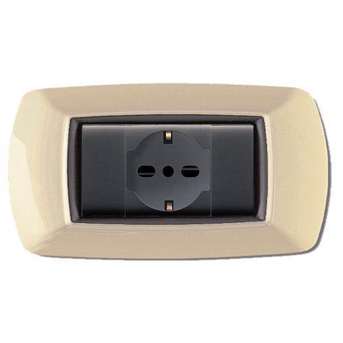 Placca Life Living Plast Avorio 4P- Elettrocanali- 1,0 Pz