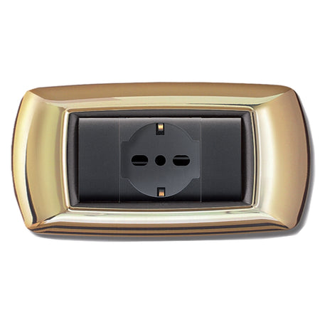 Placca Life Living Plast Oro 4P- Elettrocanali- 1,0 Pz