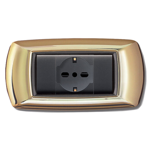 Placca Life Living Plast Oro 4P- Elettrocanali- 1,0 Pz