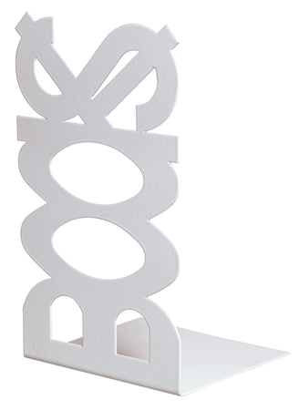 Fermalibro In Acciaio Books Bianco- Bolis Italia- 10,0 Pz