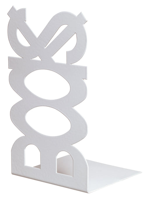 Fermalibro In Acciaio Books Bianco- Bolis Italia- 10,0 Pz