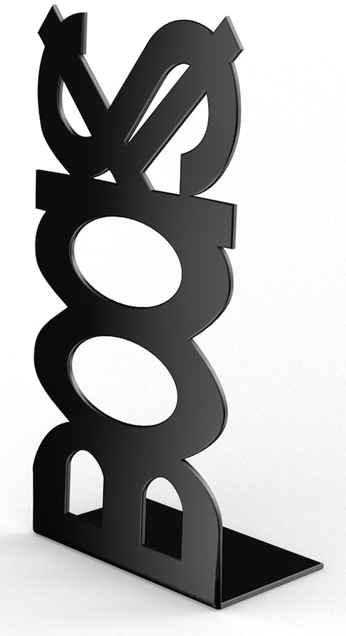 Fermalibro In Acciaio Books Nero- Bolis Italia- 10,0 Pz