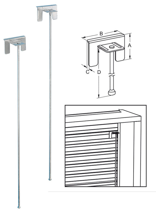 Sicura Per Tapparella Plastica Asta 39X480 Mm- Bolis Italia- 50,0 Pz