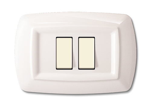 Tondo Placca Magic Plast 2P Ravvicinati Bianco- Elettrocanali- 10,0 Pz