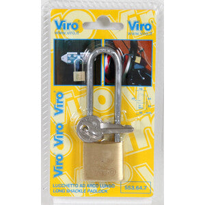Viro Bl 555.49.7 Lucchetto Ott Arco Lungo 50 Mm- 6,0 Pz