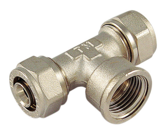 Raccordo Tee F.20X1/2X20 P/Multistrato- Tiemme- 5,0 Pz