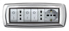 Placca Life Living Plast Cromo 7P- Elettrocanali- 1,0 Pz