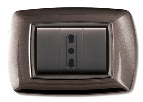 Placca Life Living Plast Alluminio Notte 3P- Elettrocanali- 10,0 Pz