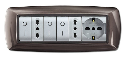 Placca Life Living Plast Alluminio Notte 7P- Elettrocanali- 1,0 Pz