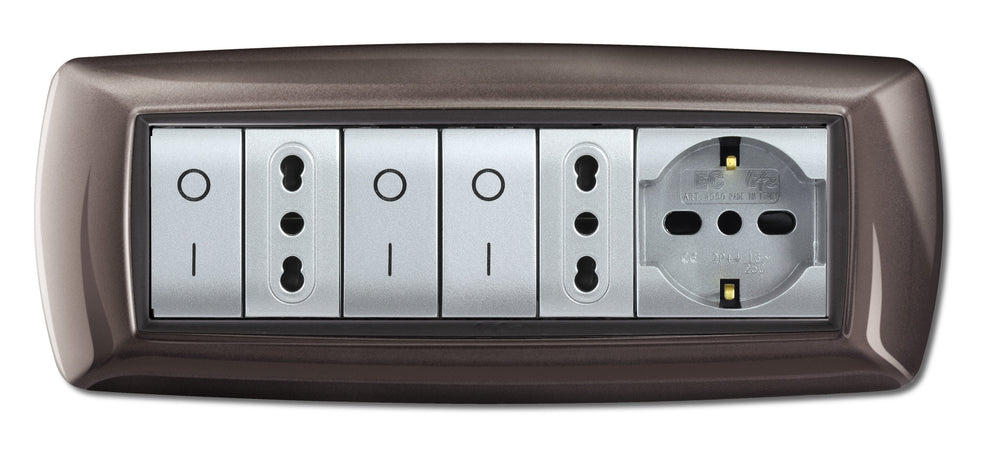 Placca Life Living Plast Alluminio Notte 7P- Elettrocanali- 1,0 Pz