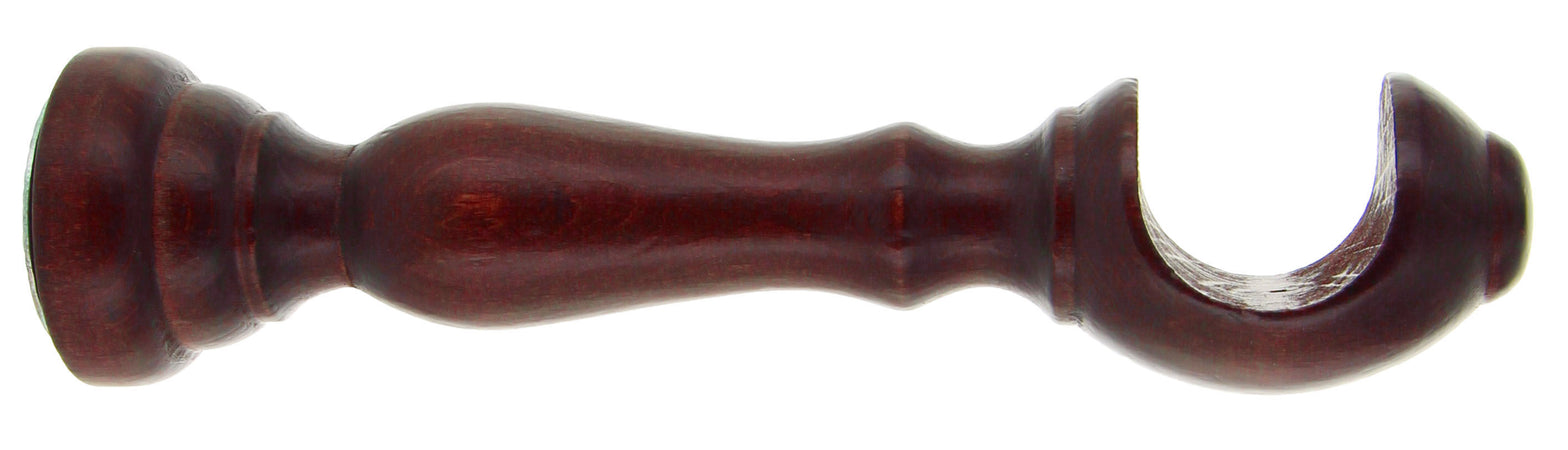 Supporto Legno Per Bastone Ciliegio 18 Cm 2 Pz- 1,0 Coppie