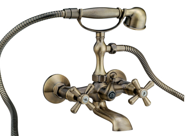 Serie Sofia Gruppo Vasca Croce Bronzato- Rubinetterie Associate- 1,0 Pz