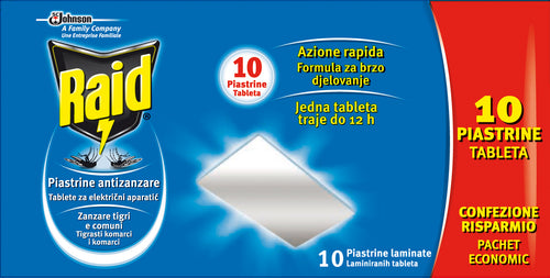 Piastrine Di Ricambio Raid 10 Pz- S.C.Johnson Italy- 24,0 Confezione