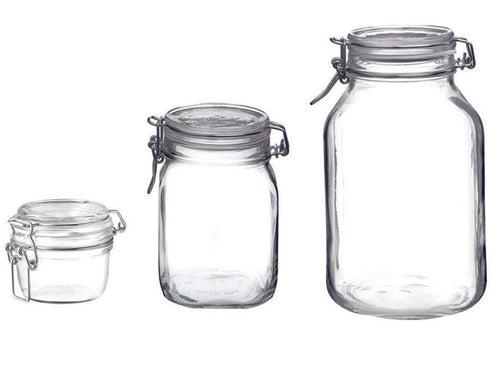 Vaso Vetro Fido Ermetico- - Ø Mm.125 Ml.2000 - 6 Pezzi Bormioli