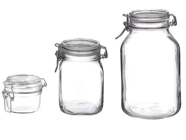 Vaso Vetro Fido Ermetico- - Ø Mm.98 Ml.350 - 6 Pezzi Bormioli