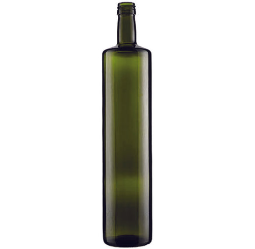Bottiglia Dorica Cilindrica Per Olio Verde- - Capacitãe Lt.0,75 - Tappo 31,5 - 20 Pezzi