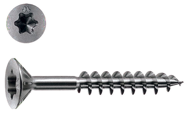 Viti Panel-Vit Pv Testa Svasata Piana Torx Acciaio Chromiting- - Ø Mm.6X60 - 200 Pezzi Mustad