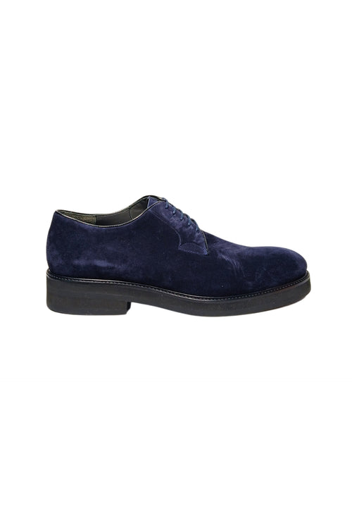 MOORER VERONA Scarpe Uomo Moorer Verona Scarpe stringate eleganti scamosciate blu da uomo