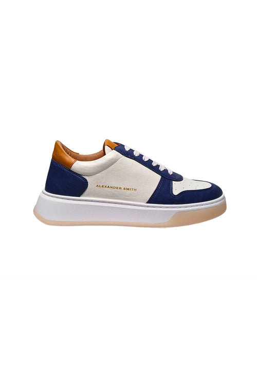 ALEXANDER SMITH Scarpe Uomo Alexander Smith Harrow Man-Blue White Cognac da uomo