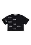 DSQUARED2 T-shirt Bambina Dsquared2 Icon cropped glitter da bambino